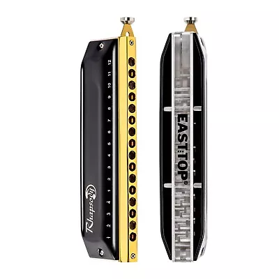 EASTTOP Upgrade Rhapsody Chromatic Harmonica 16Hole 64Tone Key of C Mouth Organ - Image 1 of 4