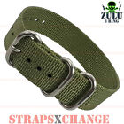 Premium Zulu® 3 Ring Khaki Army Green  Single Pass Military Watch Strap Band