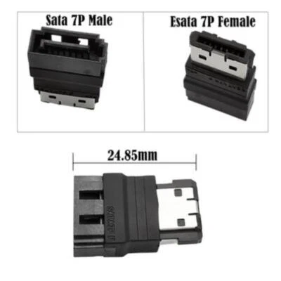 SATA 7Pin Male to ESATA 7Pin Female Extender Extension Hard Disk AdaptSP - Image 1 of 4