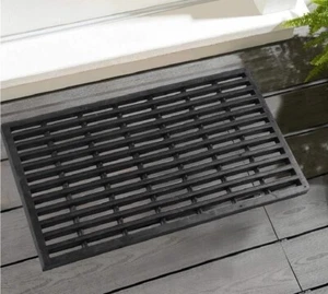 Rubber Door Mat Heavy Duty Indoor Outdoor Doormat Entrance Shoe Scraper 36x61cm - Picture 1 of 8