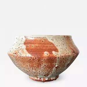 Tazón de cerámica de estudio en esmalte Shino de Warren Mackenzie - Imagen 1 de 12