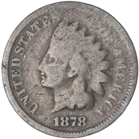 1878 (P) Indian Head Cent About Good Penny AG See Pics Z640 Cover