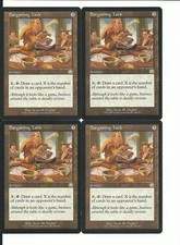 MTG: BARGAINING TABLE Mercadian Masques RARE; played, Excellent condition x4