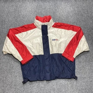 Vintage Polo Ralph Lauren Jacket Medium Red White Blue Sport USA Windbreaker - Picture 1 of 16