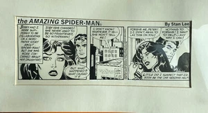 ERSTAUNLICHE SPIDER-MAN ORIGINAL ZEITUNG TÄGLICH STRIP ART 1985 Spiderman - Bild 1 von 4