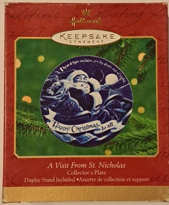 Hallmark 2000 Keepsake Ornament "A Visit From St. Nicholas" Collector's  Plate - Picture 1 of 2