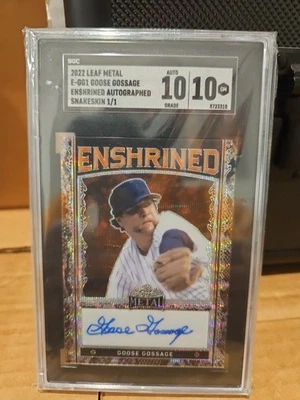 2022 Leaf Metal #E-GG1 Goose Gossage Enshrined Signed 1/1 - Image 1 of 2