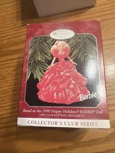 Hallmark Keepsake Christmas Ornament 1998 Barbie Collectors Club Edition #3 Vintage - Bild 1 von 5