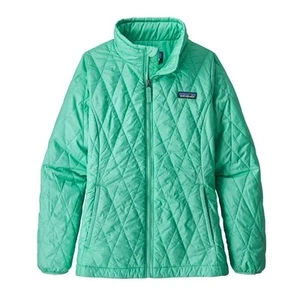 Patagonia Girls Nano Puff Winter Puffer Jacket Youth Sz XL 14 16 Turquoise Green - Picture 1 of 5