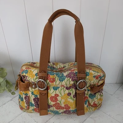 Bolso de hombro Fossil vintage de lona floral multicolor Foto 1 de 4