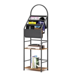 Leadpro Bookshelf with 3 Tier Vinyl Holder Display Shelf, Record Storage Orga... - Picture 1 of 7