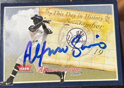 2004 Fleer Tradition ALFONSO SORIANO #12 🔥This Day🔥 Yankees 🔥 Autograph * 1/1 - Image 1 of 2