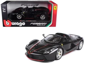 Ferrari LaFerrari F70 Aperta Negro 1/24 Diecast Modelo de Coche de Bburago - Imagen 1 de 1