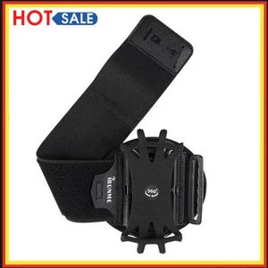 Outdoor Sport Telefon Uchwyt na nadgarstek Zdejmowany obrotowy pasek na telefon (czarny) - Zdjęcie 1 z 10