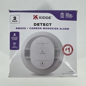 Kidde 30CUDR Smoke & Carbon Monoxide Alarm Detector, AA Battery Powered 2 pack - Picture 1 of 3