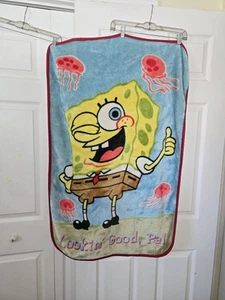 SpongeBob Squarepants Fleece Baby Toddler Blanket Lookin Good Pal Jellyfish - Picture 1 of 5