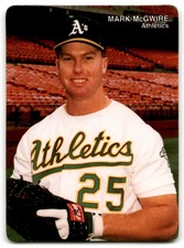 1990 MOTHER'S COOKIES MARK MCGWIRE OAKLAND ATHLETICS #25