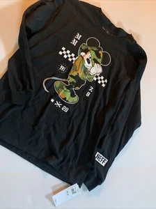 NEW DISNEY COLLAB NEFF MICKEY MOUSE T-SHIRT M28 Lg Hype Traditional Camo Lgsleev - Picture 1 of 4