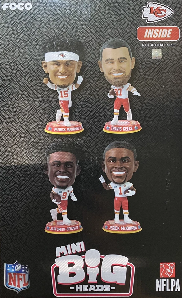 Мини-болванчик Kansas City Chiefs Super Bowl LVII Champ упаковка 4 шт. - Изображение 1 из 1