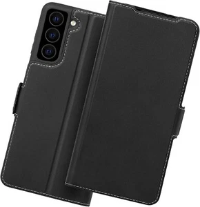 Case For Samsung Galaxy S22+ Plus Cover Wallet Flip Card Holder Magnetic Black  - Picture 1 of 25