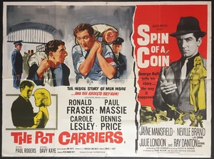 POT CARRIERS & SPIN OF A COIN 1962 DBill UK Quad Movie POSTER Jayne Mansfield - Picture 1 of 12