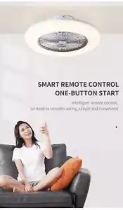 LED Fan with Celling Lights & Remote Control Dimmable for Living Room Bedroom - Picture 1 of 36