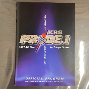 PRIDE FC 1 1st ever program UFC Rickson Gracie Nobuhiko Takada 1997 Vintage - Picture 1 of 4