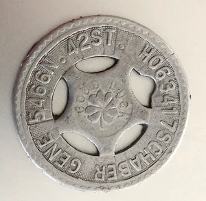VTG Good Luck Teletag Token: GENE SCHABER; 42nd Street Milwaukee WI; Phone # - Picture 1 of 2