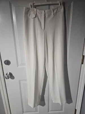 Dress barn Straight Leg Ivory Colored Dress Pants Size 6 - Image 1 of 4