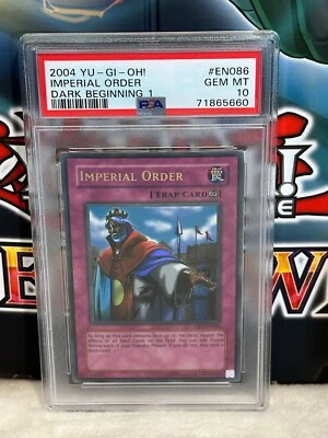 2004 Yugioh Imperial Order Ultra Rare Dark Beginning DB1  PSA 10 GEM MINT - Image 1 of 4