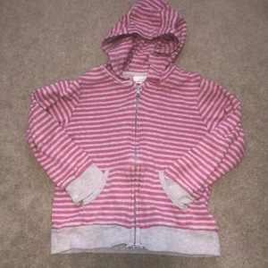 Sudadera con capucha con cremallera NEXT para niñas rosa y gris edad 7 años - Imagen 1 de 5