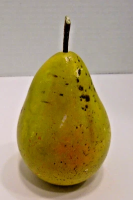 Vintage Carved Italian Stone Marble Alabaster Pear - Image 1 of 4