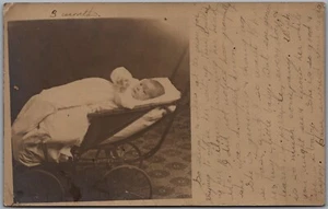 Postcard RPPC c1908 Spokane Washington Photo of 3 Month Old Baby in Carriage - Bild 1 von 2