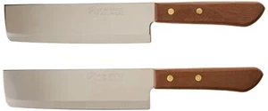 Brown Silver Kiwi Brand Chef Knives Set of Two 6.5 Inch Made in Thailand - Picture 1 of 1