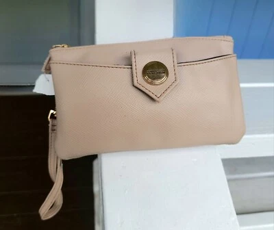 Kenneth​ Cole Reaction Bolso Muñequera Doble Cremallera Bolso Camafeo Rosa Nuevo Con Etiqueta Bonito Foto 1 de 4