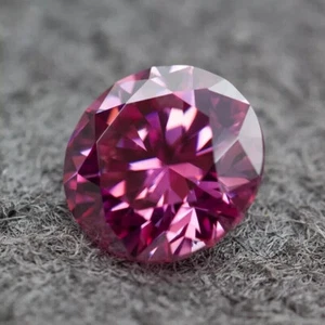 5 Ct Round Lab Grown CVD Diamond Fancy Intense Pink Color VS2 IGI Certified S6 - Picture 1 of 8