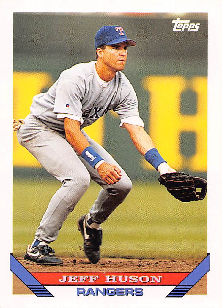 Jeff Huson 1993 Topps 143 Texas Rangers Baseball Card