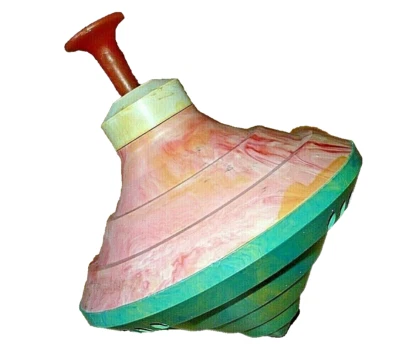 altes Spielzeug mechanisch Kreisel Kunststoff Plastik UdSSR ? Brummkreisel - Bild 1 von 2