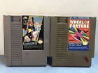 Lot Of 2 NES Games- Pictionary, Wheel Of Fortune Junior Edition, Cleaned