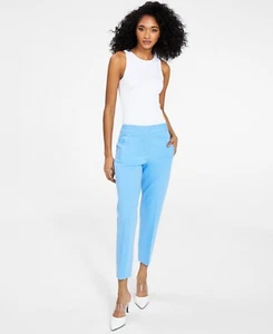 Bar III Women's Straight-Leg Stretch Dress Pants Vista Blue Size 6 - Picture 1 of 2