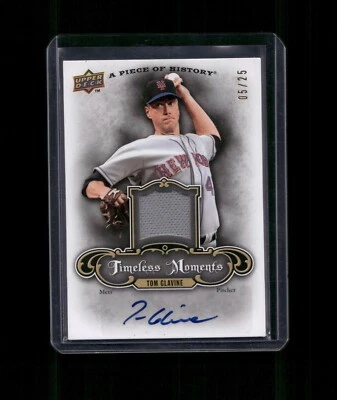 2009 Upper Deck A Piece of History Tom Glavine Timeless Moments Relic Auto /25 - Image 1 of 2