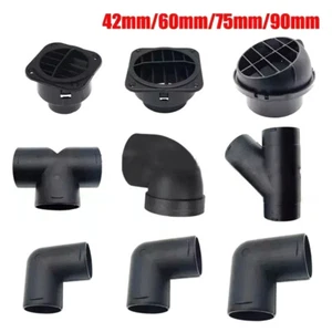 42 60 75 90mm Diesel Heater Air Vent Ducting Elbow Pipe Outlet Exhaust Connector - Picture 1 of 46