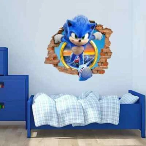 Pegatina de dibujos animados sónicos PVC papel tapiz juego póster 3D que tiene un tridimensional - Imagen 1 de 14