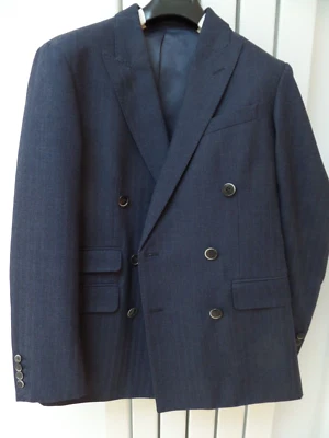 Men's HACKET Navy Jacket In Size 40R Wool Cotton BNWT RRP £350 - Image 1 of 4