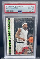 2003-04 Upper Deck UD Top Prospects Lebron James #55 Rookie RC PSA 10 GEM MINT