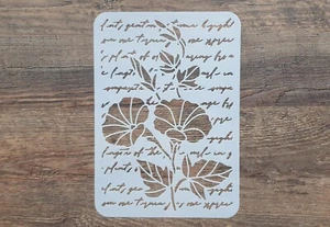 Plantilla con escritura flores texto ST-1010616 Vintage plantilla pintura - Imagen 1 de 5