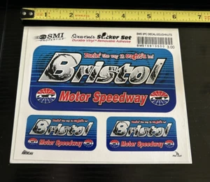 Bristol Motor Speedway Sticker Decal Souvenir Sheet Set NASCAR 3 Piece Racing - Picture 1 of 4