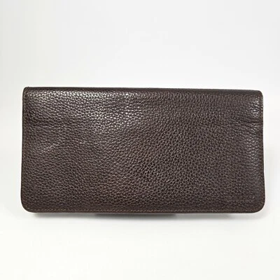 Bally Men's Brown Bifold Long Leather Credit Card Wallet Foto 1 de 4