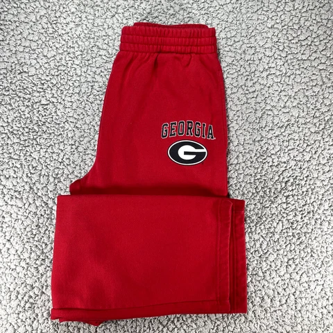 Georgia Bulldogs Colosseum Mens Sweat Pants Wide Leg Red Large University Cover