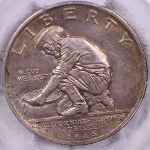 1925-S California Silver Half Dollar Commemorative., PCGS AU58., #GEC0015 - Picture 1 of 3